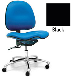 CE7 Series Stamina Cleanroom ESD Chair, Saddle Seat, Conductive Vinyl GK